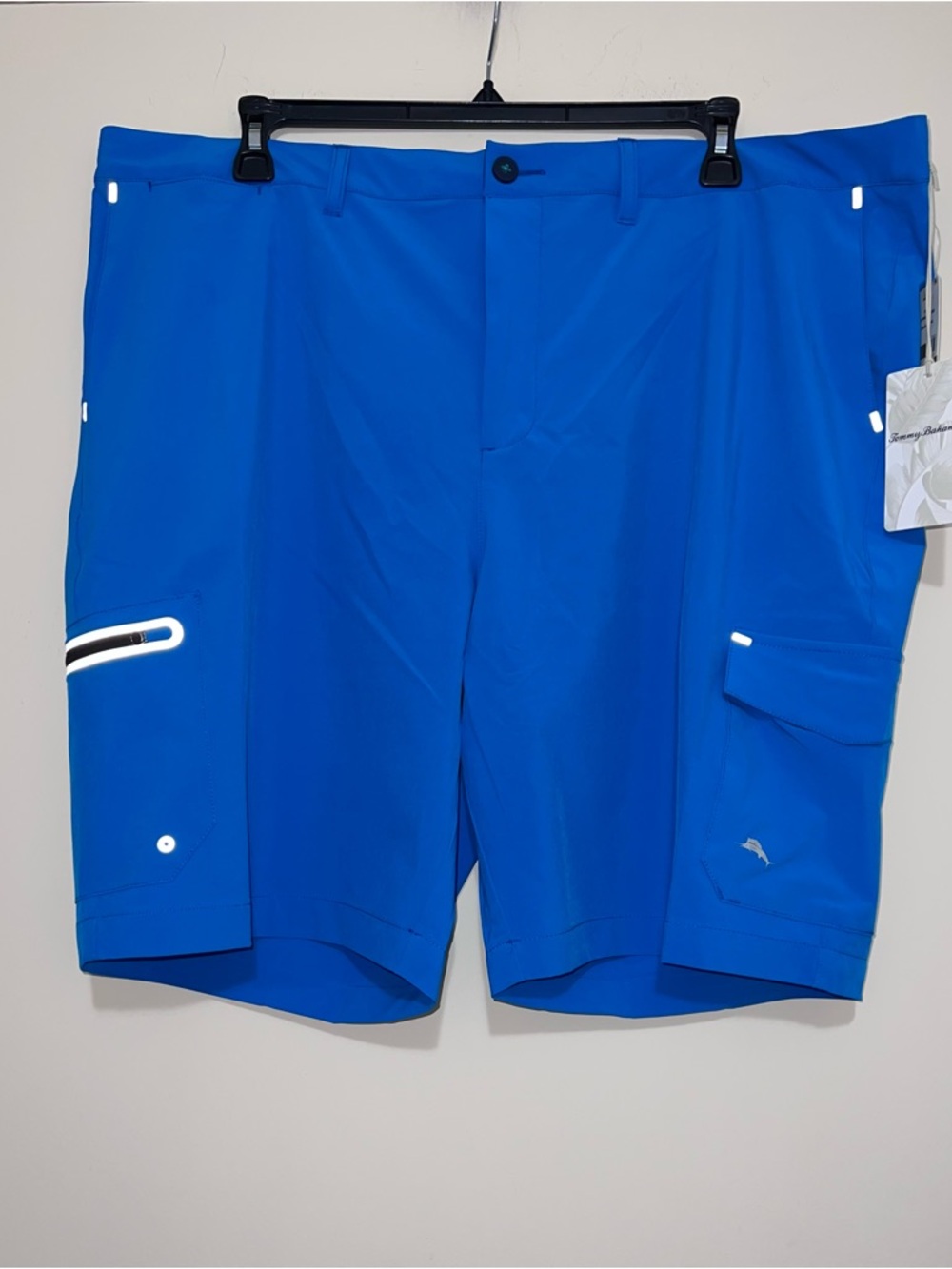 Tommy Bahama Cayman Isles Island Blue Canal Cargo Shorts Performance Blue Sz 44